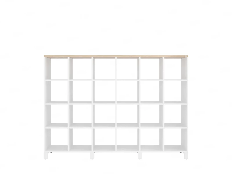Стеллаж, 24 ячейки 2250х370х1620 RM141-225x37 Вяз Швейцарский светлый/Белый