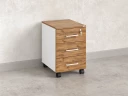 Тумба мобильная, 3 ящика 400x500x600 RM120-40x50 Дуб Юстус/Белый