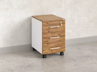 Тумба мобильная, 3 ящика 400x500x600 RM120-40x50 Дуб Юстус/Белый