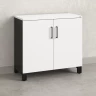 Шкаф низкий распашной, 2 уровня 900x420x850 RM147-90x42 Белый/Черный