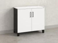 Шкаф низкий распашной, 2 уровня 900x420x850 RM147-90x42 Белый/Черный