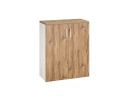 Шкаф распашной, регулируемые опоры, 3 уровня 900x420x1100 RM150-90x42 Дуб Юстус/Белый
