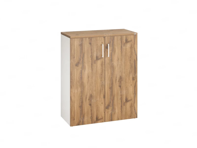 Шкаф распашной, регулируемые опоры, 3 уровня 900x420x1100 RM150-90x42 Дуб Юстус/Белый