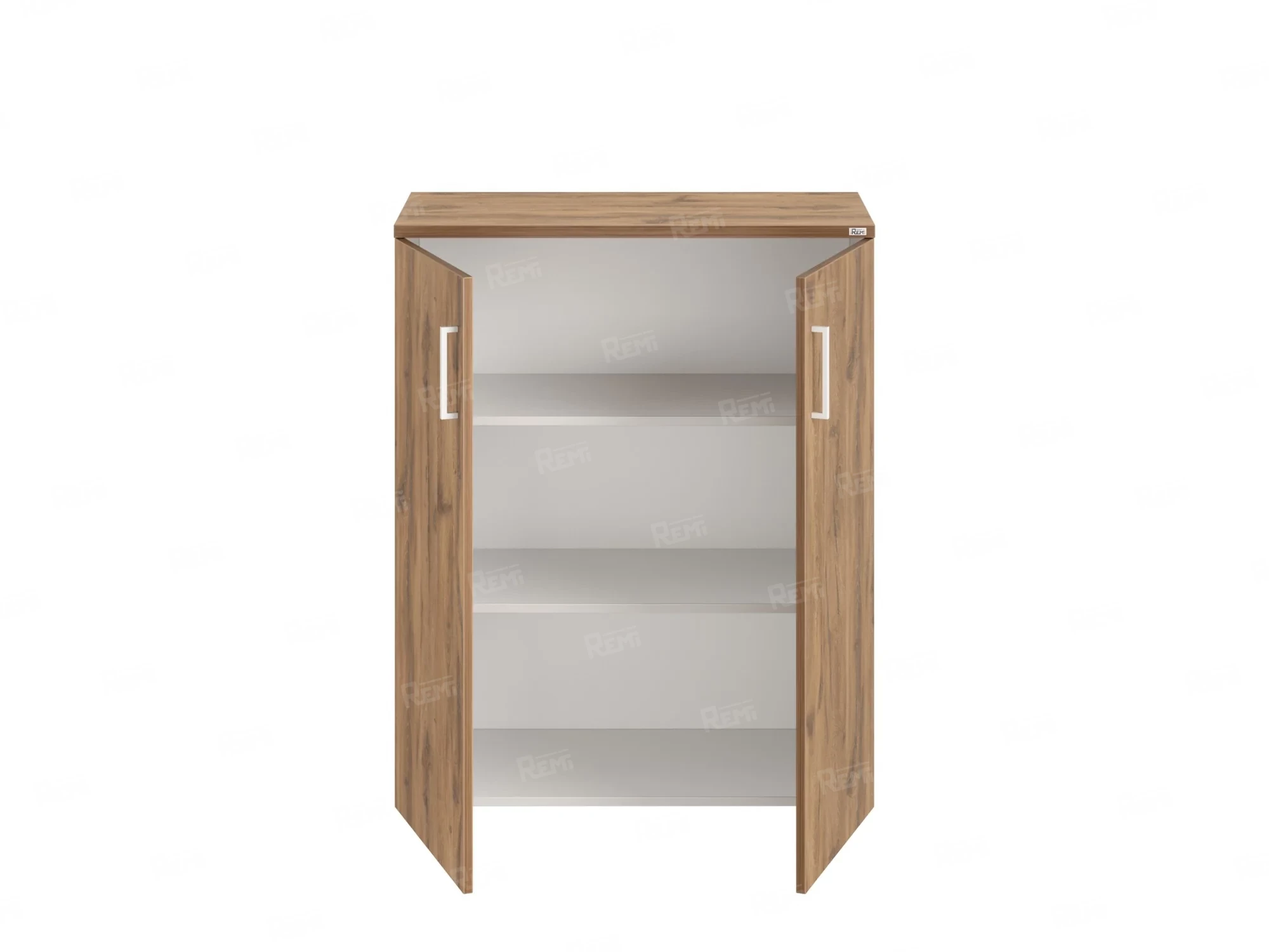 Шкаф распашной, регулируемые опоры, 3 уровня 900x420x1100 RM150-90x42 Дуб Юстус/Белый