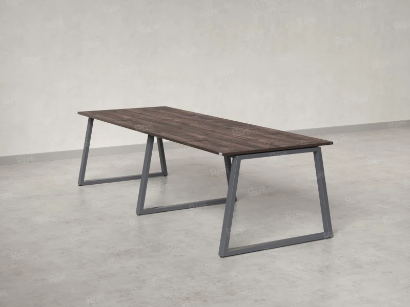 Cтол для переговоров, на A-обазном каркасе 2500x1650x750 RM083-250x165 Дуб Апрельский шоколад/Серый