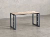 Стол прямой на О-образных опорах 1000x900x750 RM040-10x9 Дуб Маувелла/Серый