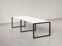 Cтол для переговоров, на О-обазном каркасе 2200x1450x750 RM081-220x145 Белый/Черный