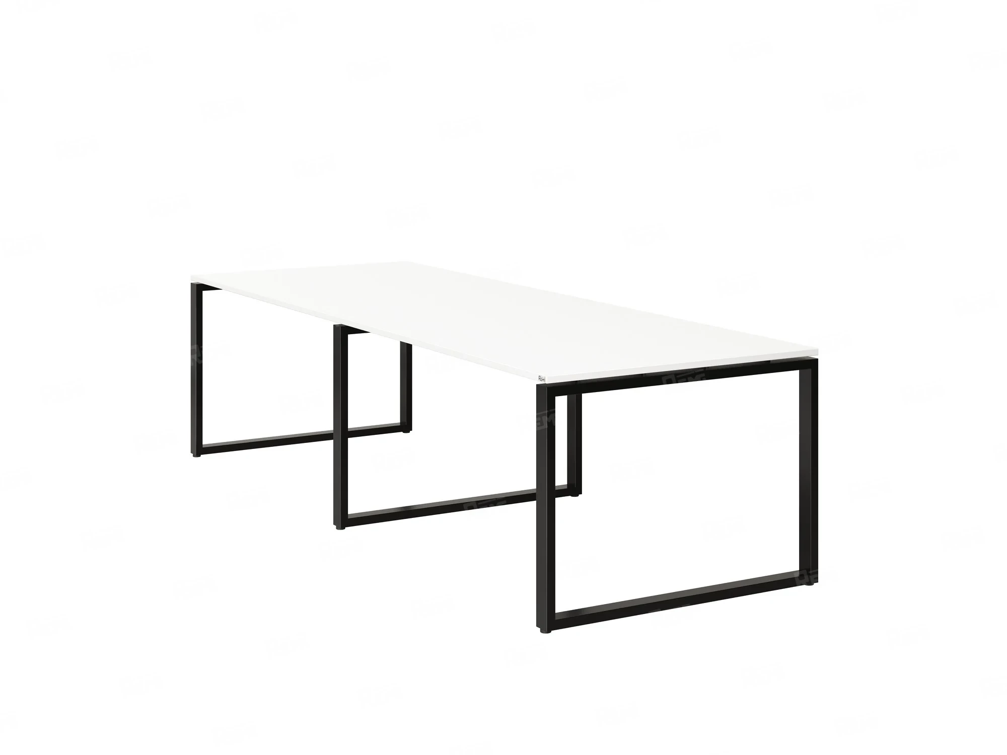 Cтол для переговоров, на О-обазном каркасе 2200x1450x750 RM081-220x145 Белый/Черный
