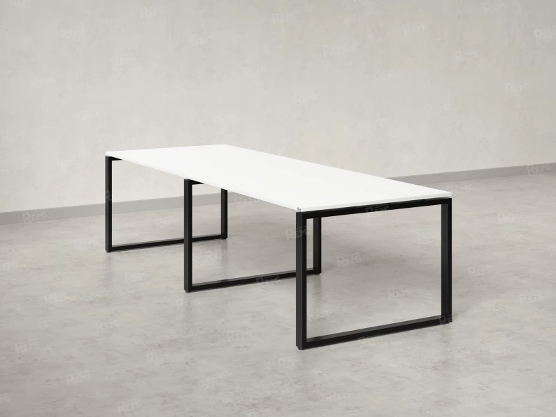 Cтол для переговоров, на О-обазном каркасе 2500x1400x750 RM081-250x140 Белый/Черный