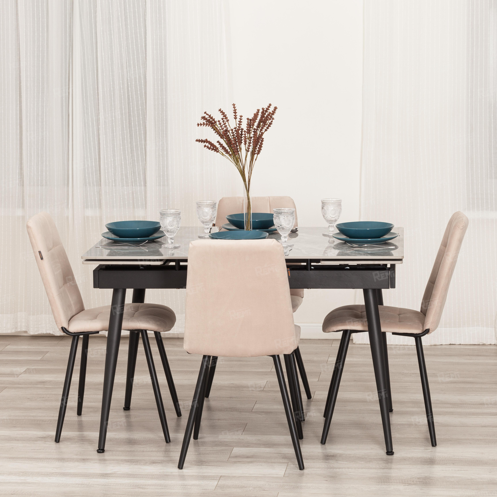 Стул обеденный Asti Молочный/Молочный, Велюр (арт. 21840)