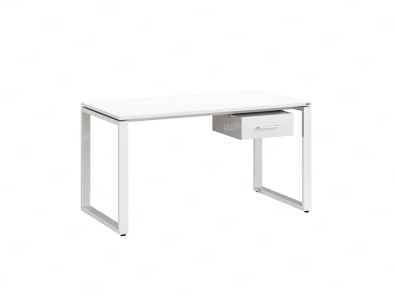 Стол прямой с подвесной тумбой, О-опора 1800x800x750 RM036-18x8 Белый/Белый