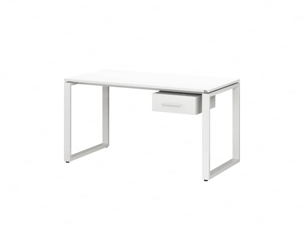 Стол прямой с подвесной тумбой, О-опора 1800x800x750 RM036-18x8 Белый/Белый