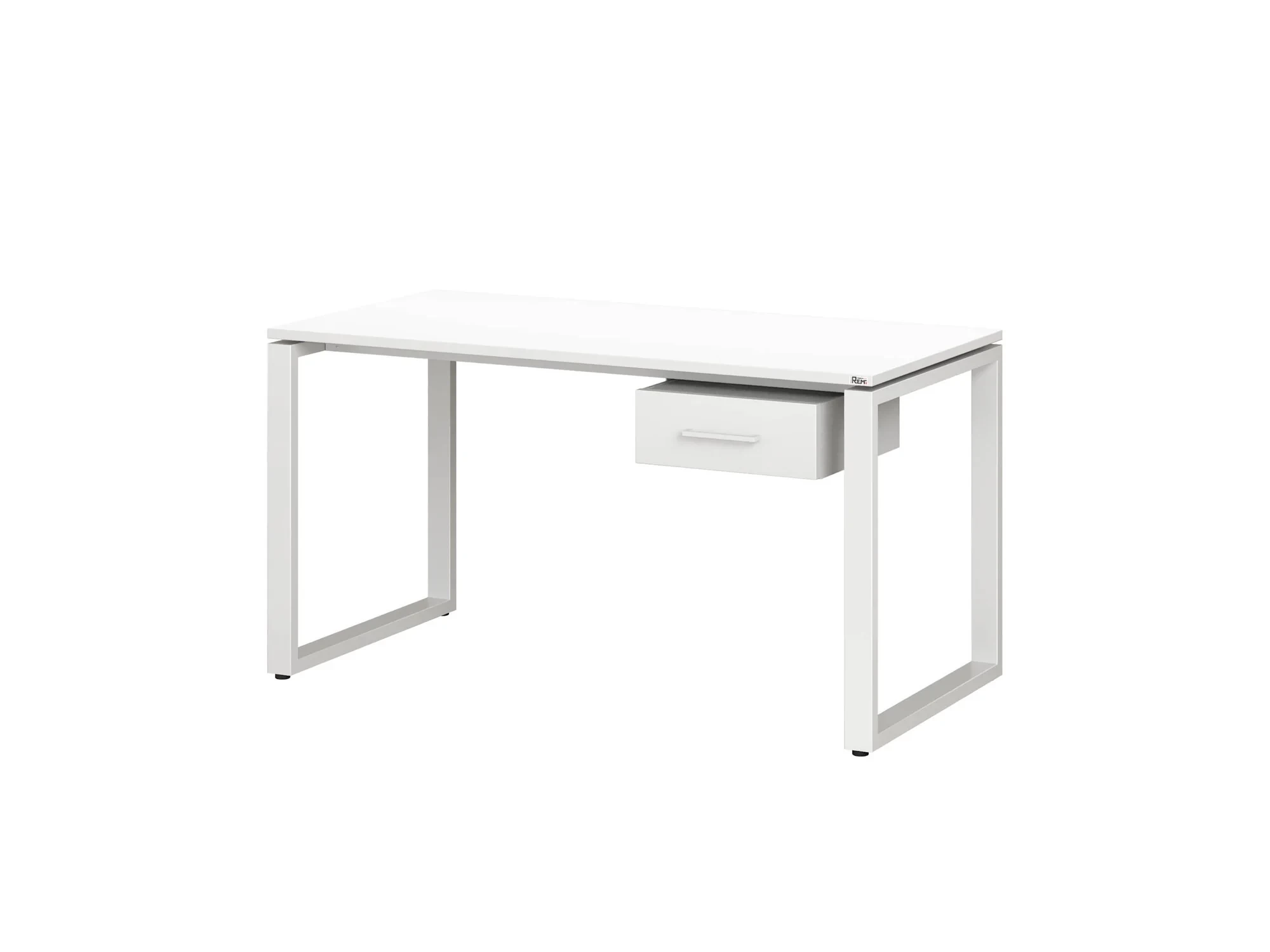 Стол прямой с подвесной тумбой, О-опора 1800x800x750 RM036-18x8 Белый/Белый