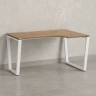 Стол угловой, U-опора, правый 1600x600/900x750, RM050-16x6-9 Дуб Юстус/Белый