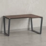 Стол угловой, U-опора, правый 1800x900/1200x750, RM050-18x9-12 Дуб Апрельский шоколад/Серый