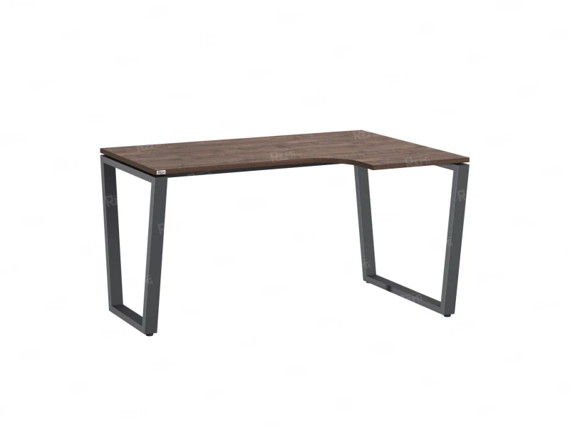 Стол угловой, U-опора, правый 1800x900/1200x750, RM050-18x9-12 Дуб Апрельский шоколад/Серый