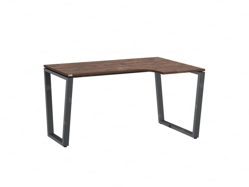 Стол угловой, U-опора, правый 1800x900/1200x750, RM050-18x9-12 Дуб Апрельский шоколад/Серый