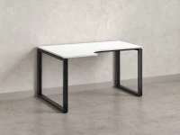Стол угловой, О-опора, левый 1600x800/1000x750, RM055-16x8-10 Белый/Черный