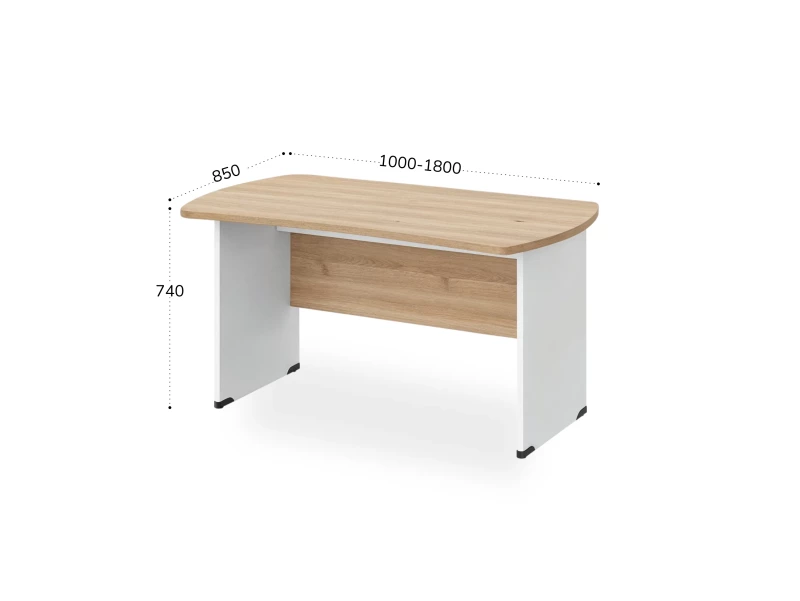 BRL RB003-160х85 Стол симметричный 1600х850х740 Акация/Белый
