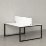 Бенч-система, 2 рабочих места, с одним экраном ЛДСП 1400x1200x750 RM169-2-14x12 Белый/Черный