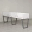 Бенч-система в 1 ряд, 2 рабочих места 5 ЛДСП экранов 2000x600x750 RM174-2-20x6 Белый/Серый