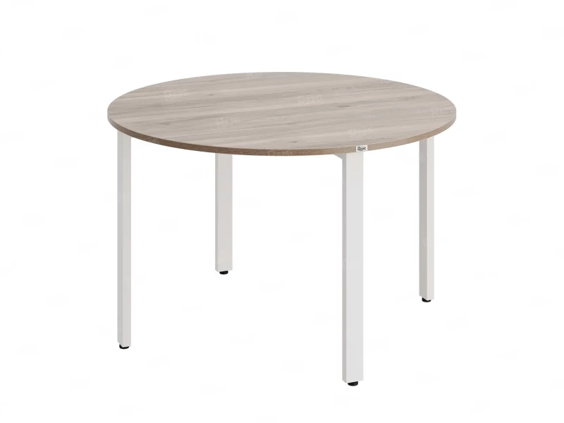 Круглый стол на П-образных опорах 1800x1800x750 RM186-18x18 Дуб Маувелла/Белый