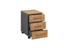 Тумба мобильная, 3 ящика 400x500x600 RM120-40x50 Дуб Юстус/Серый