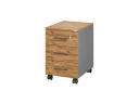 Тумба мобильная, 3 ящика 400x500x600 RM120-40x50 Дуб Юстус/Серый