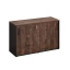 Низкий шкаф-купе на регулируемых опорах 1200x420x750 RM125-120x42 Дуб Апрельский шоколад/Черный