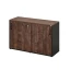 Низкий шкаф-купе на регулируемых опорах 1200x420x750 RM125-120x42 Дуб Апрельский шоколад/Черный