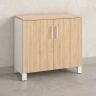 Шкаф низкий распашной, 2 уровня 900x420x850 RM147-90x42 Вяз Швейцарский светлый/Белый