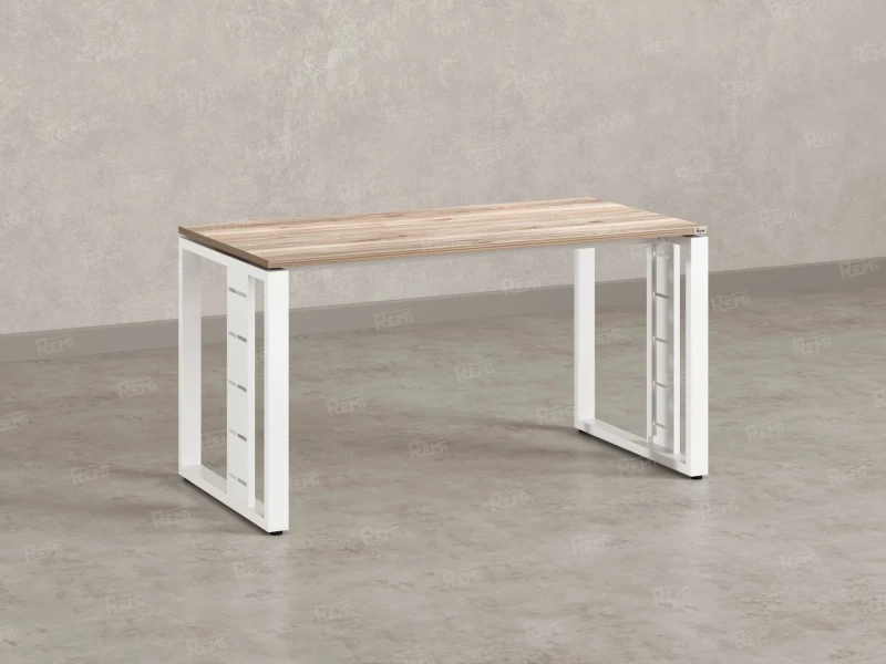 Стол прямой на О-образных опорах 1000x900x750 RM040-10x9 Дуб Маувелла/Белый