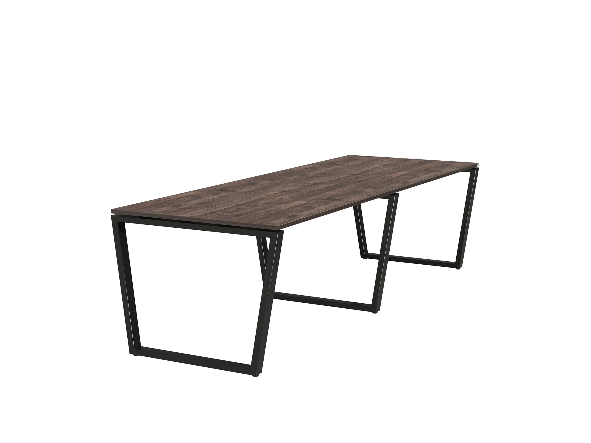 Cтол для переговоров, на V-обазном каркасе 2600x1450x750 RM082-260x145 Дуб Апрельский шоколад/Черный