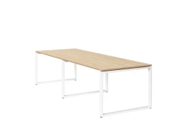 Cтол для переговоров, на О-обазном каркасе 2200x1450x750 RM081-220x145 Вяз Швейцарский светлый/Белый