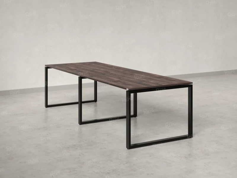 Cтол для переговоров, на О-обазном каркасе 2400x1400x750 RM081-240x140 Дуб Апрельский шоколад/Черный