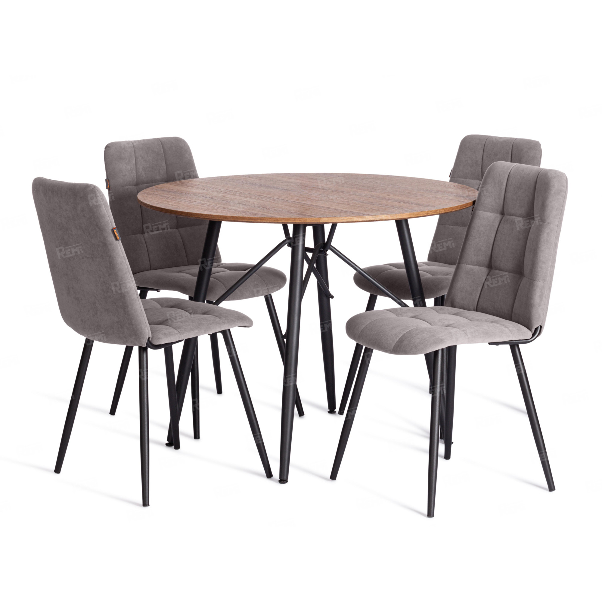 Стул обеденный Asti Серый/Серый, Флок (арт. 24293)