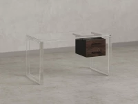 Тумба подвесная, два ящика 400x452x300 RM201-16х8 Дуб Апрельский Шоколадный/Черный