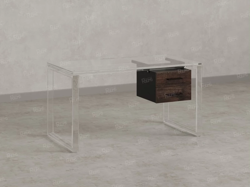 Тумба подвесная, два ящика 400x452x300 RM201-16х8 Дуб Апрельский Шоколадный/Черный