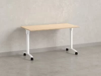 Стол складной, мобильный 800x600x750 RM011-8x6 Вяз Швейцарский светлый/Белый