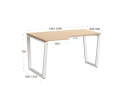 Стол угловой, U-опора, левый 1800x800/1000x750, RM051-18x8-10 Вяз Швейцарский светлый/Белый