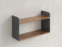 Полка настенная 900x300x500 RM190-90x30 Дуб Юстус/Серый
