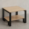 Журнальный стол с полкой 1100x700x550 RM181-11x7 Вяз Швейцарский светлый/Черный