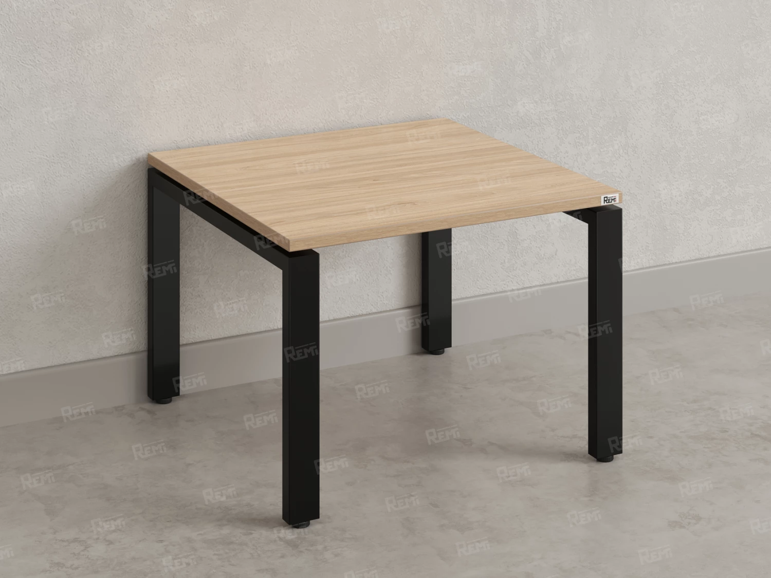 Журнальный стол с полкой 600x700x550 RM183-6x7 Вяз Швейцарский светлый/Черный