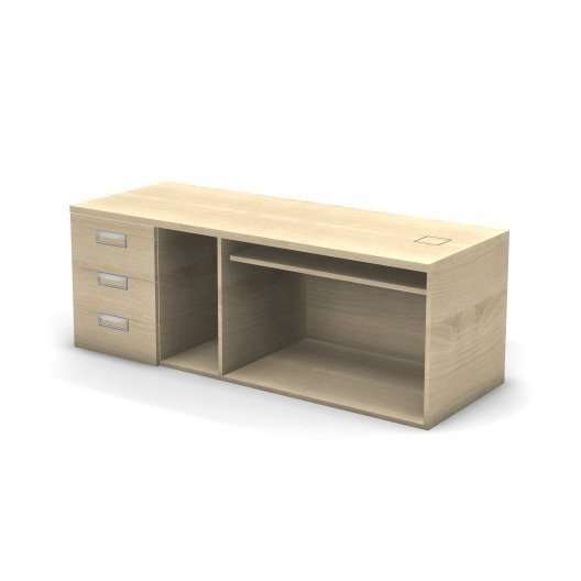 Тумба опорная RE073 правая 160x60x57 см Акация светлый/Акация светлый, Серия Еврова | Europe