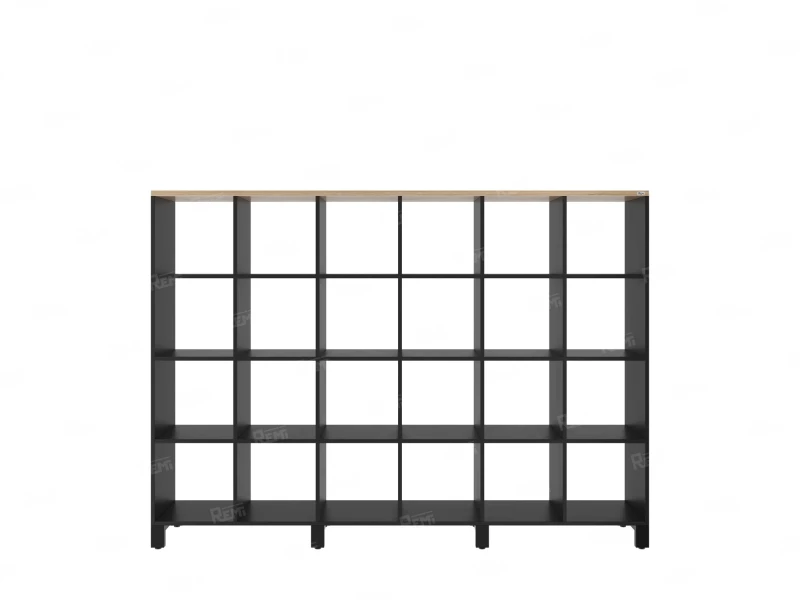 Стеллаж, 24 ячейки 2250х370х1620 RM141-225x37 Вяз Швейцарский светлый/Черный