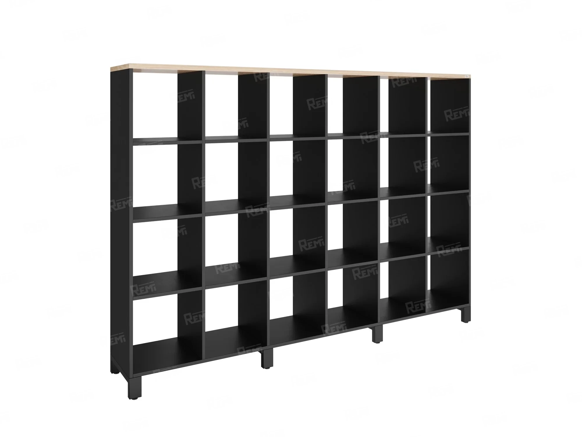 Стеллаж, 24 ячейки 2250х370х1620 RM141-225x37 Вяз Швейцарский светлый/Черный