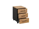 Тумба мобильная, 3 ящика 400x500x600 RM120-40x50 Дуб Юстус/Черный