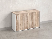 Низкий шкаф-купе на регулируемых опорах 1200x420x750 RM125-120x42 Дуб Маувелла/Белый