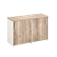 Низкий шкаф-купе на регулируемых опорах 1200x420x750 RM125-120x42 Дуб Маувелла/Белый