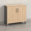 Шкаф низкий распашной, 2 уровня 900x420x850 RM147-90x42 Вяз Швейцарский светлый/Серый